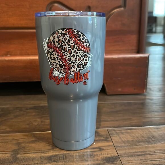 Girlie girl Originals baseballin’ Insulated Travel Mug - Picture 1 of 5